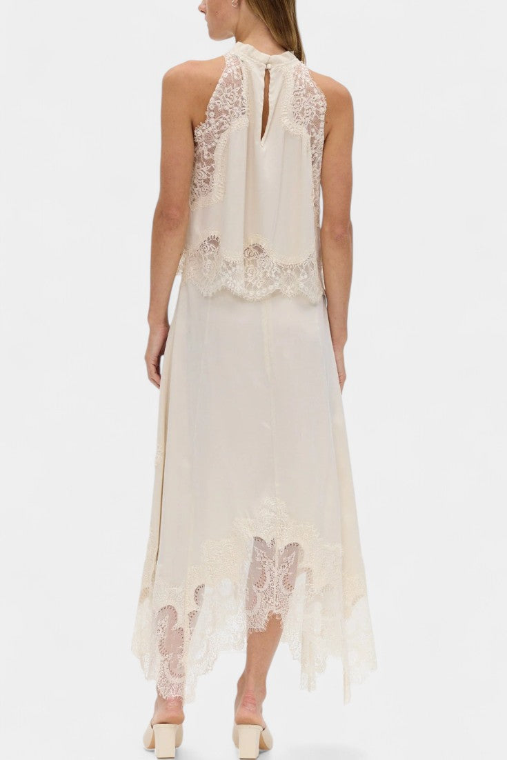 Lidia Midi Lace Skirt with Matching Top