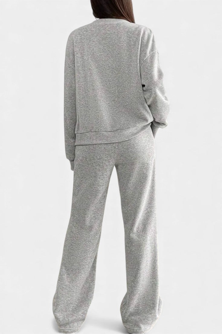 Emilia Relaxed Cardigan Jacket & Wide-Leg Pants Set