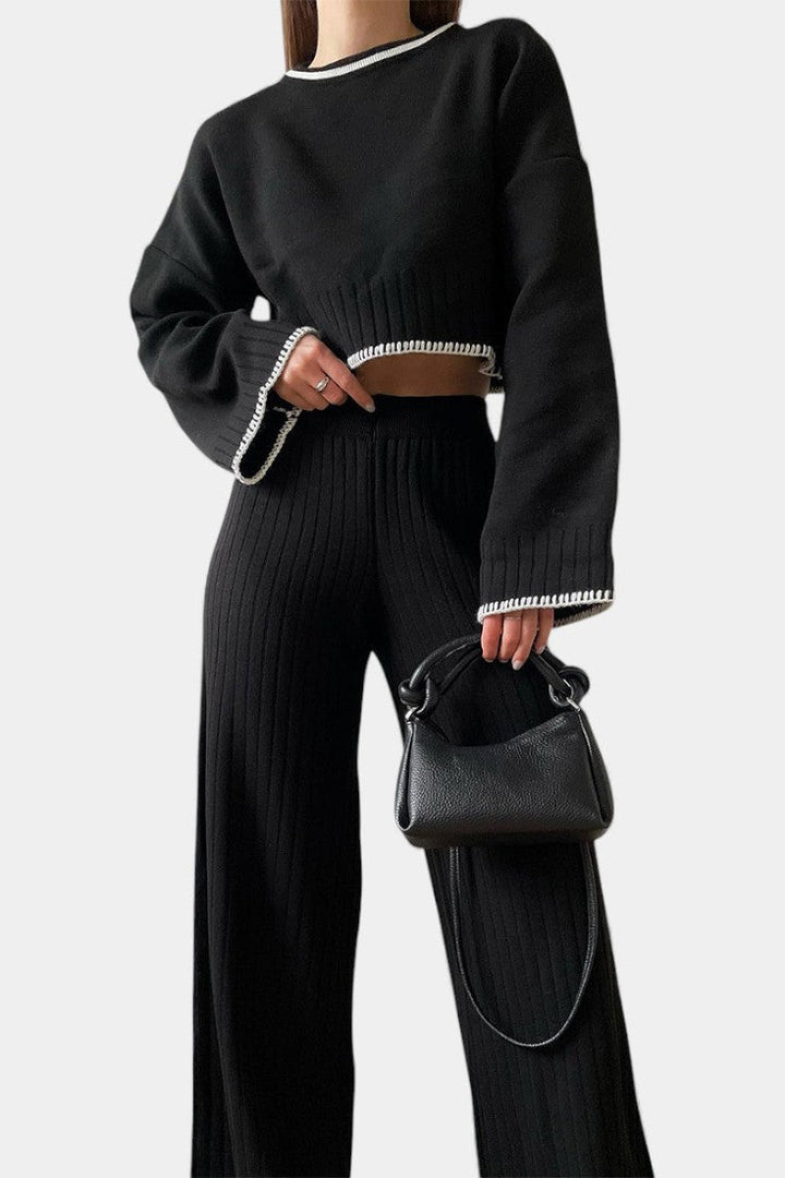Corinna Sleek Knit Two-Piece Ensemble