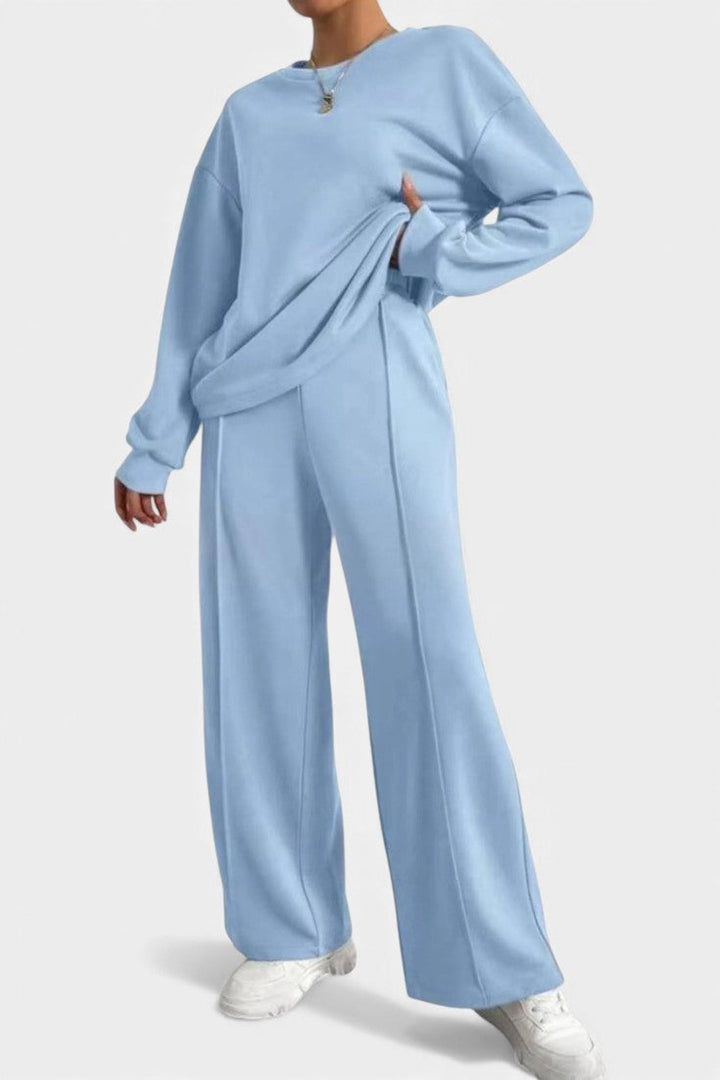Dafne Lounge Set: Sweatshirt & High-Waisted Trousers
