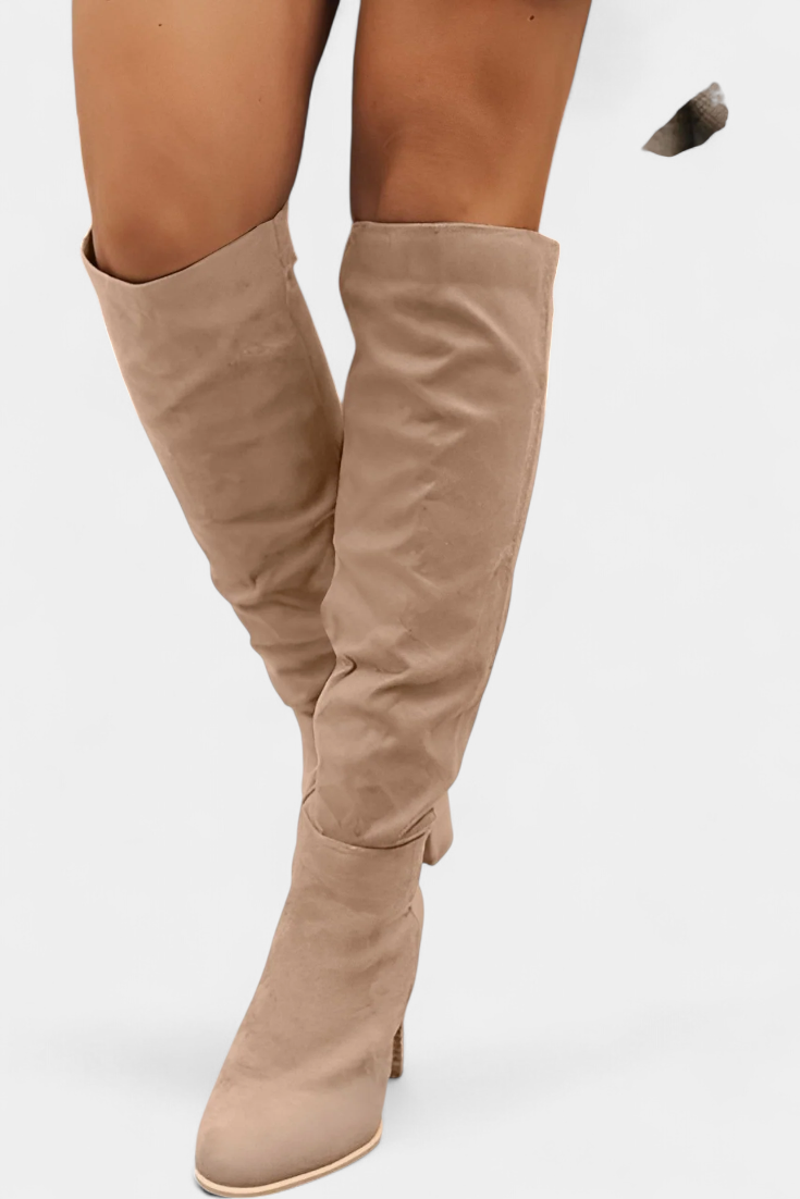 Fiorella Chunky Heeled Round Toe Boots