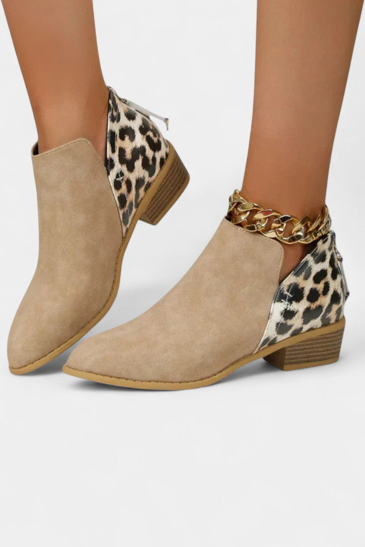 Eleonora Stylish Leopard Print Orthopedic Boots