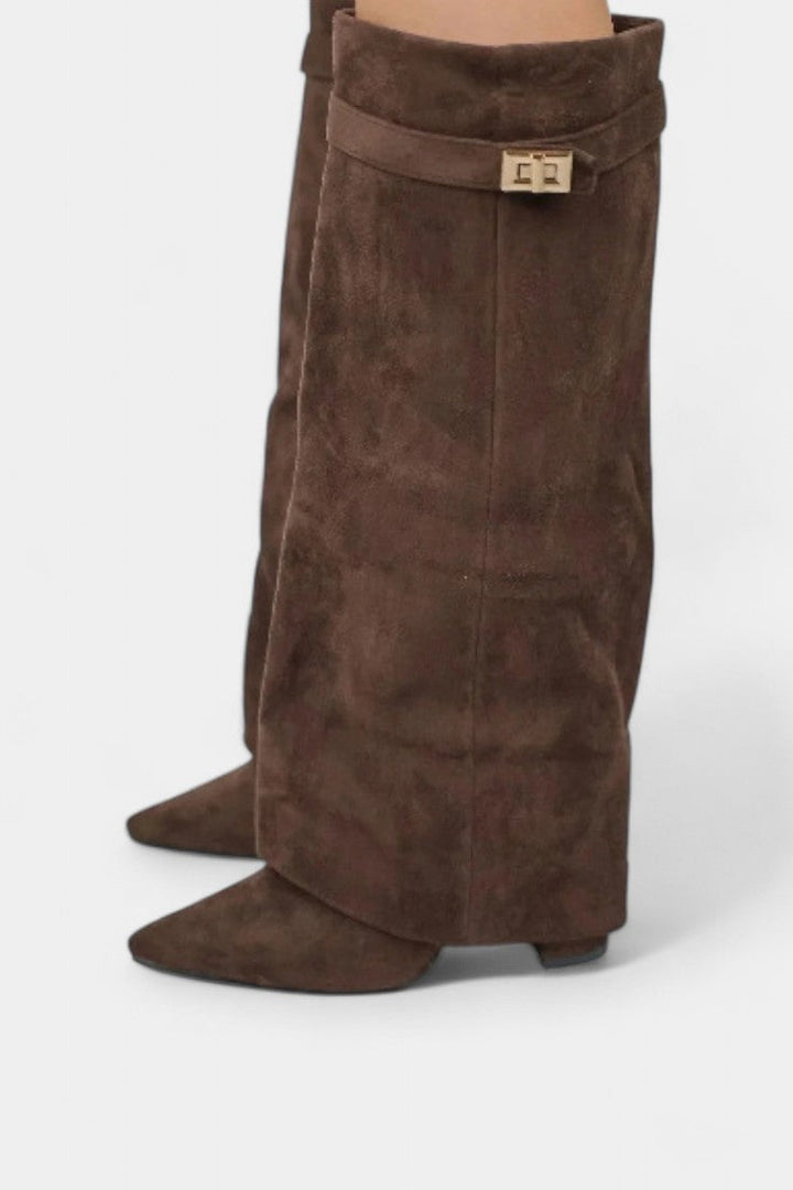 Chiara Knee-High Boots with Block Heel