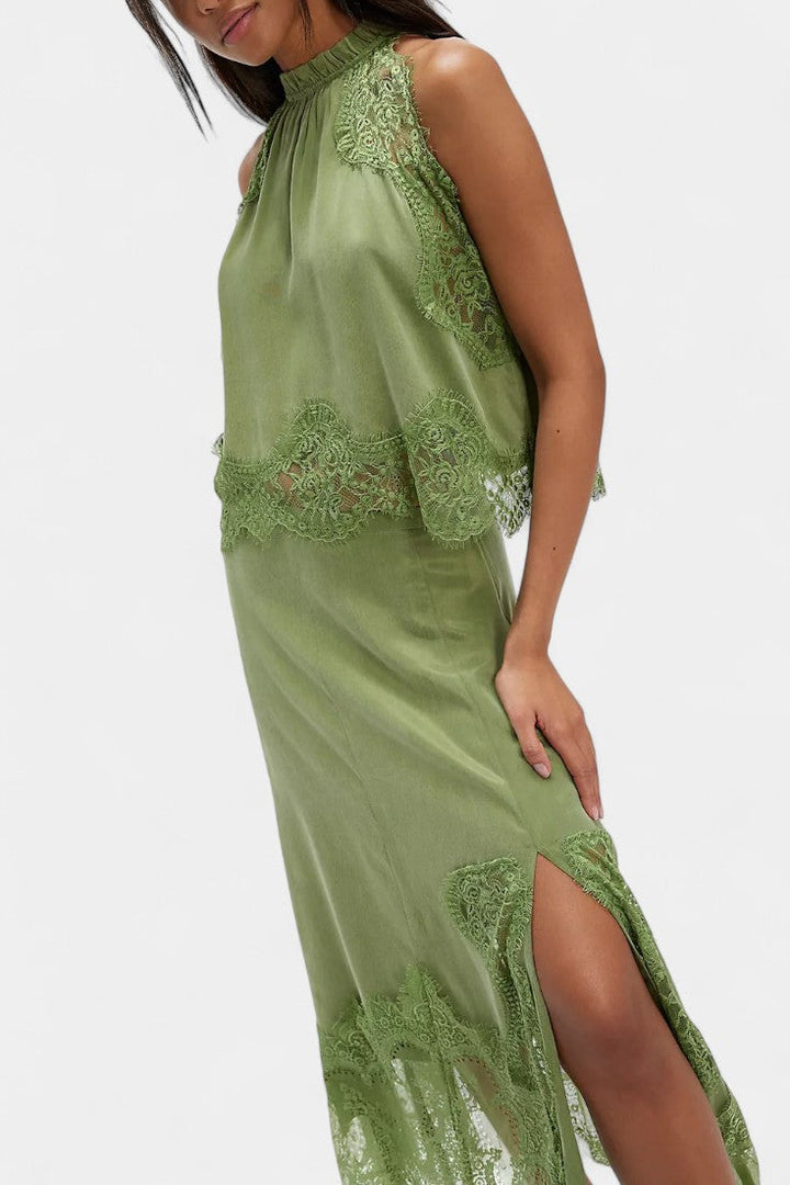Lidia Midi Lace Skirt with Matching Top
