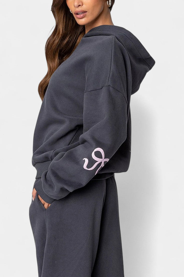 Elisabetta Relaxed Hoodie Ensemble with Flowing Pants