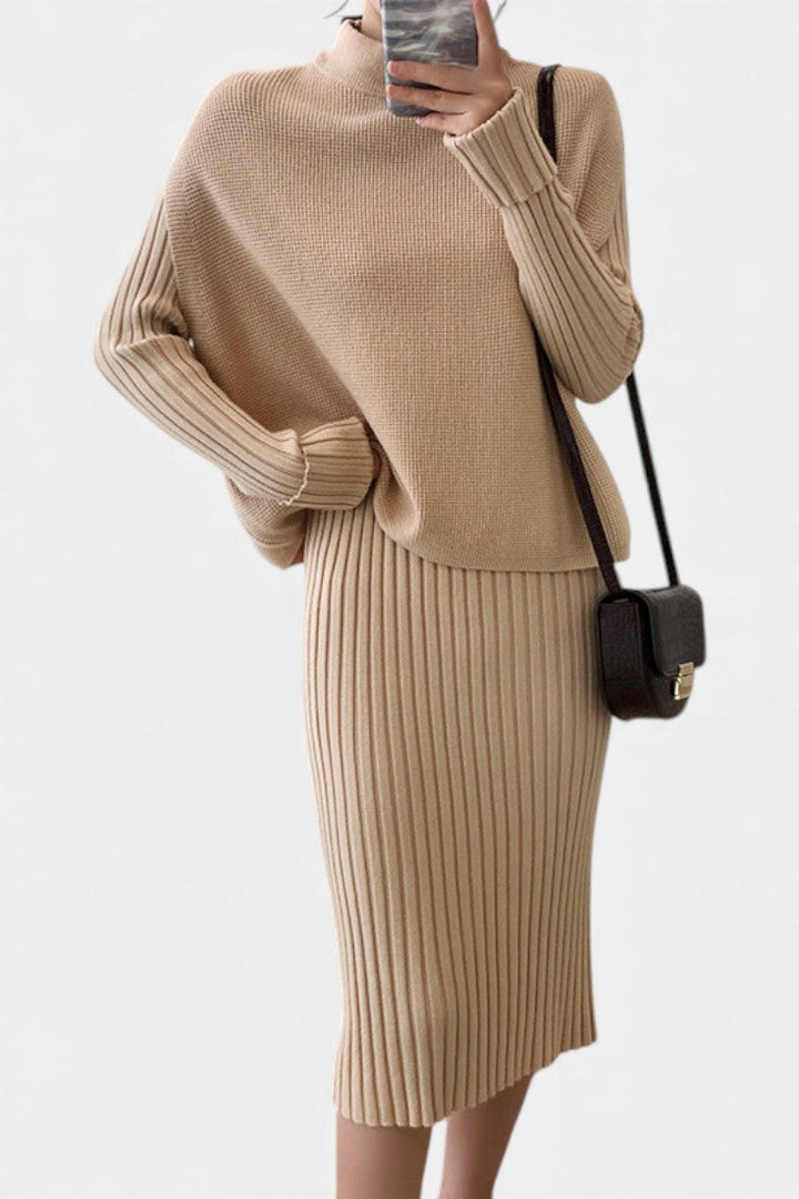 Eleonora Modern Silhouette Two-Piece Knit Ensemble