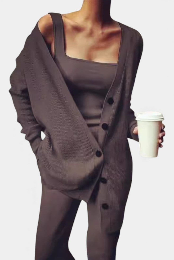 Cecilia Cozy Three-Piece Knit Set
