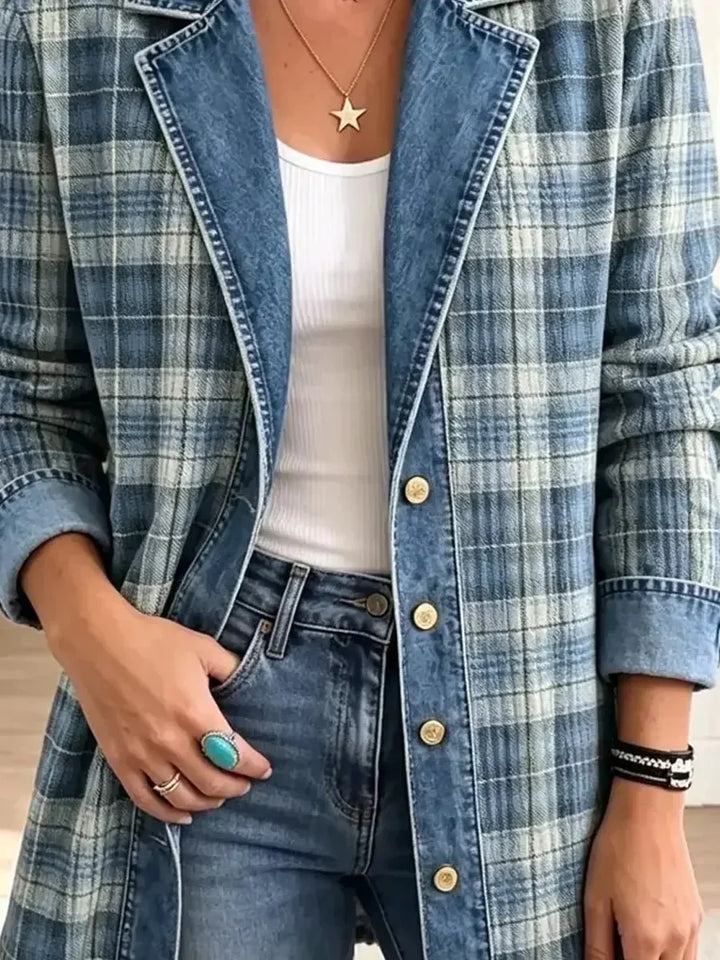 Ambra | Retro Art-Print Denim Jacket