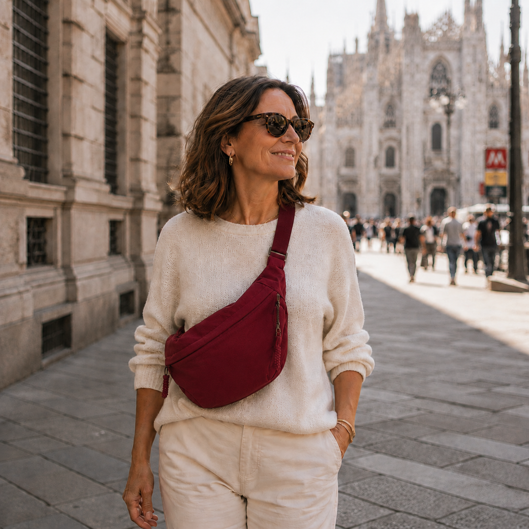 Alessandra | Burgundy Shoulder Bag