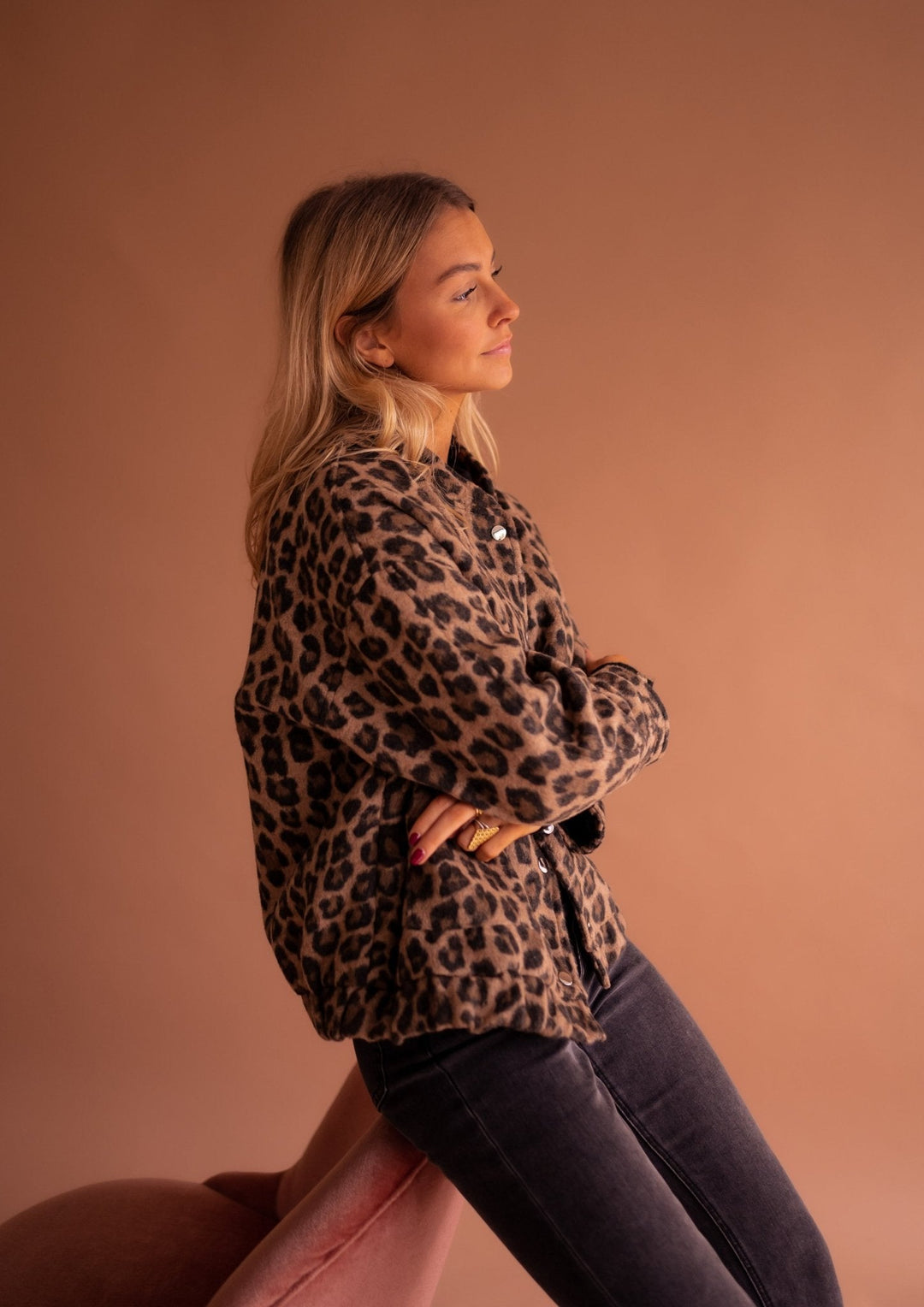 Felicia | Leopard-Print Shirt Jacket