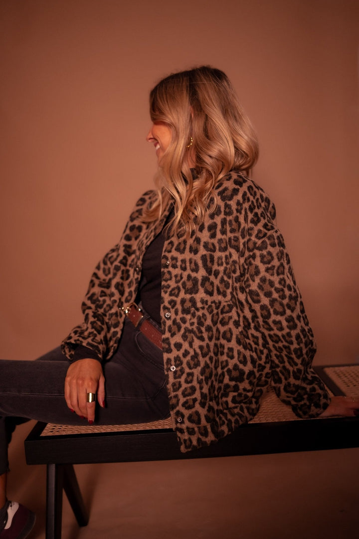 Felicia | Leopard-Print Shirt Jacket