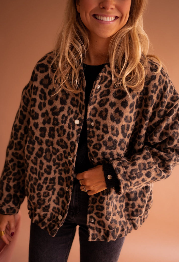 Felicia | Leopard-Print Shirt Jacket