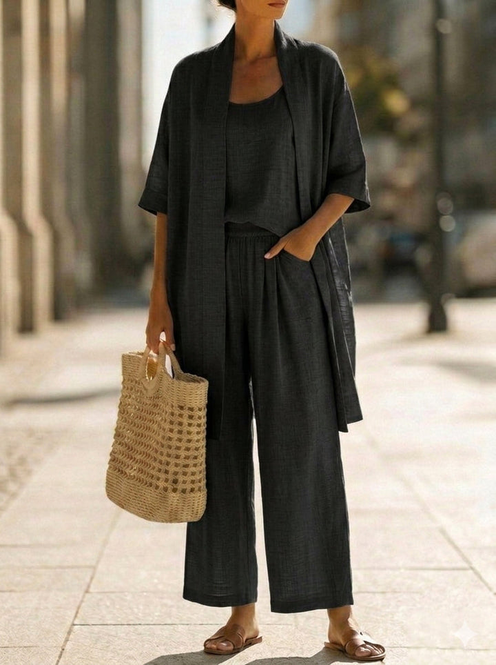 Alessia | Effortless Linen-Cotton Three-Piece Set