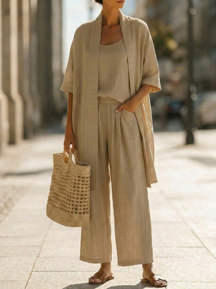 Alessia | Effortless Linen-Cotton Three-Piece Set