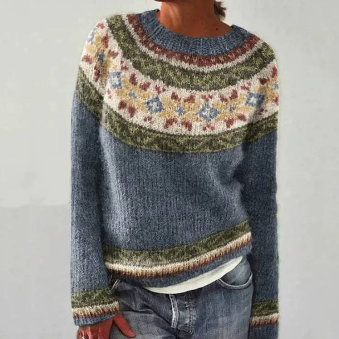 Cristina | Retro Icelandic Knit Sweater