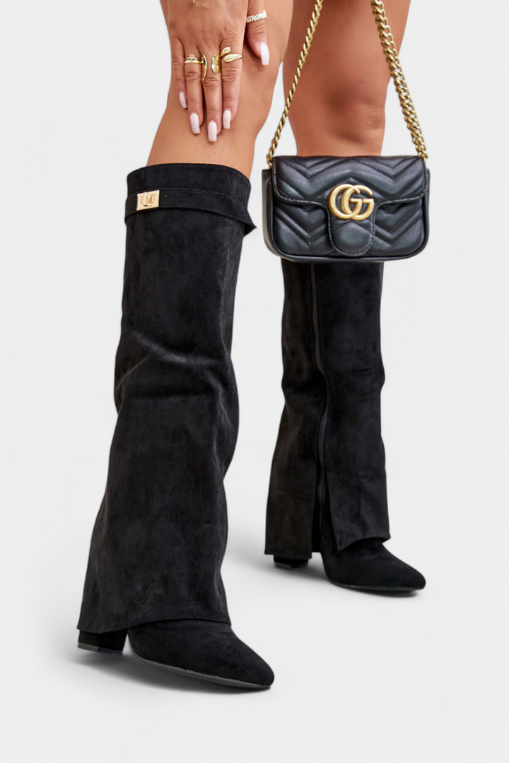 Chiara Knee-High Boots with Block Heel