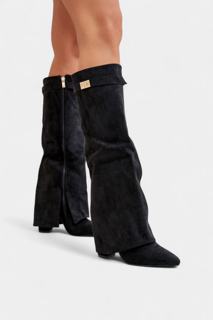 Chiara Knee-High Boots with Block Heel