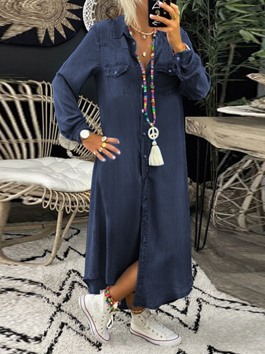 Cristina | Casual Denim Shirt Dress