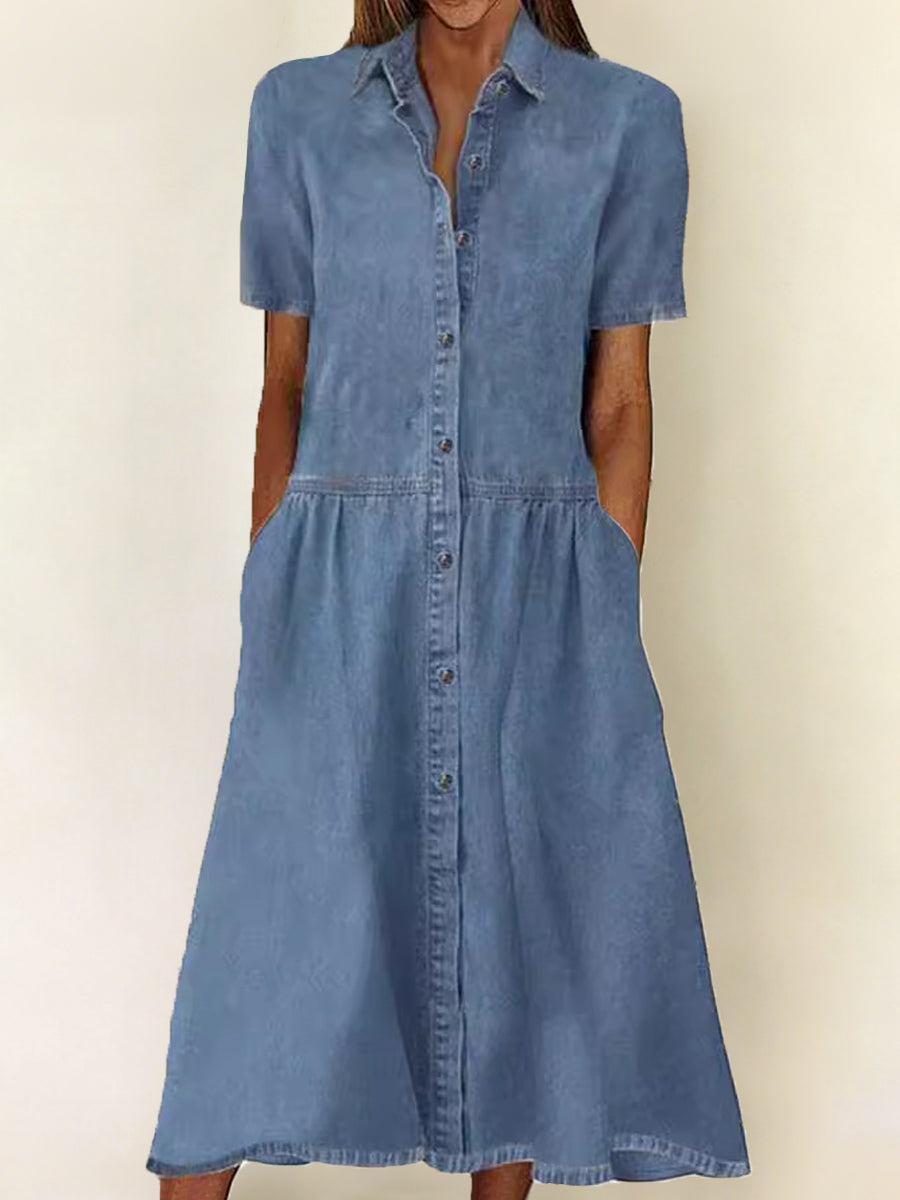 Daniela | Short-Sleeve Denim Dress