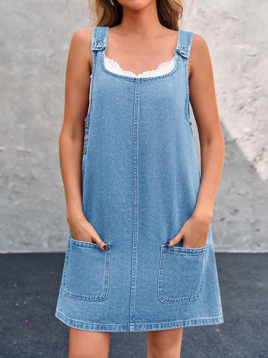 Raffaella | Casual Denim Strap Dress